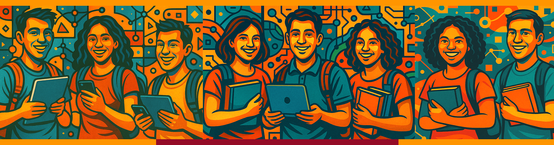 Ilustração estudantes
